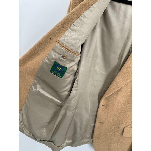 CLUB ROOM Vintage 100% Camel Hair Tan 2 Button Blazer Jacket Size 44L Long - Picture 5 of 8